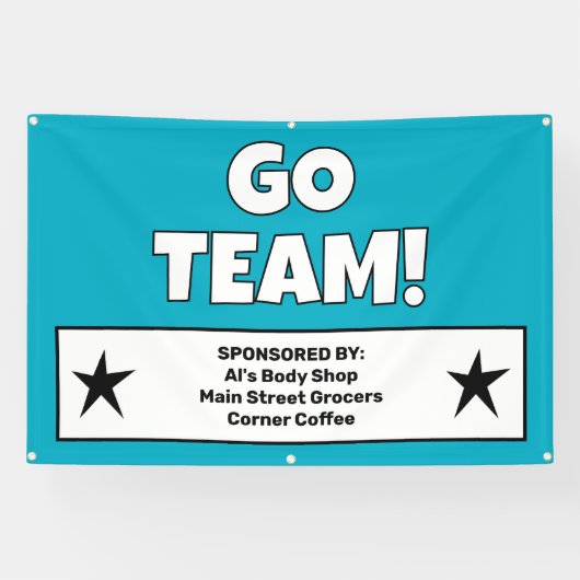 Aangepaste Teal Team Banner (Horizontaal)