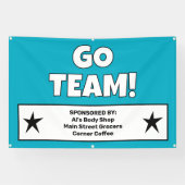 Aangepaste Teal Team-banner Spandoek (Horizontaal)