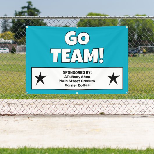 Aangepaste Teal Team-banner Spandoek (Insitu)