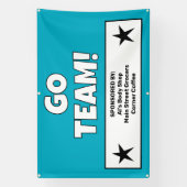 Aangepaste Teal Team-banner Spandoek (Verticaal)