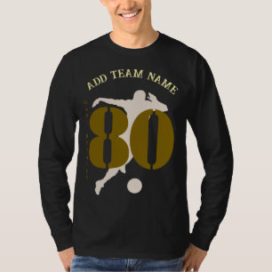Aangepaste Team Naam voor & achter 80 Football Voe T-shirt
