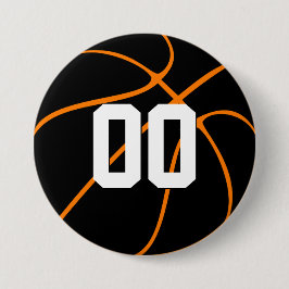 Aangepaste teamkleuren en -nummers/Basketball Ronde Button 7,6 Cm