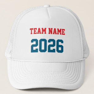 Aangepaste teamnaam 2026 gepersonaliseerd cadeau trucker pet