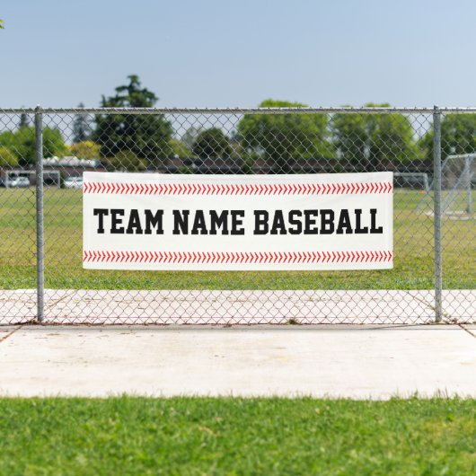Aangepaste teamnaam Baseball Outfield Fence Spandoek (Insitu)