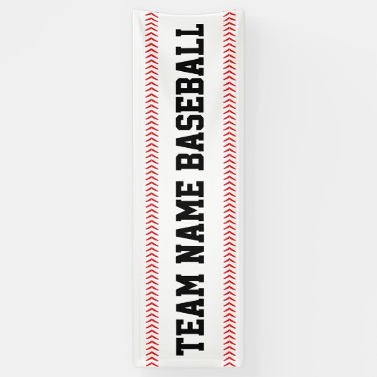Aangepaste teamnaam Baseball Outfield Fence Spandoek (Verticaal)