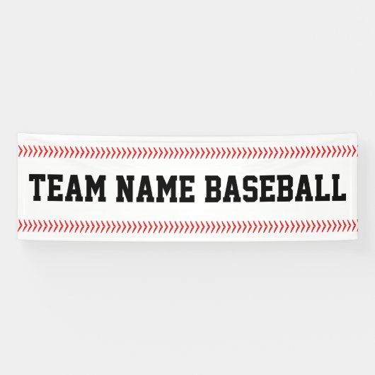 Aangepaste teamnaam Baseball Outfield Fence Spandoek (Horizontaal)