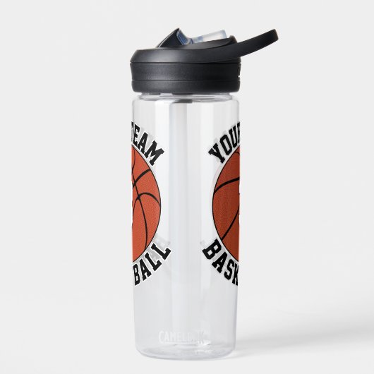 Aangepaste teamnaam Basketball Player & Jersey-num Waterfles (Links)