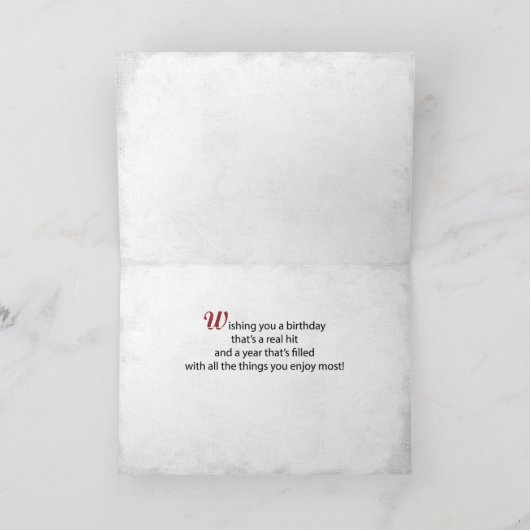 Aangepaste teamnaam Birthday Large Grunge Baseball Kaart (Binnen)