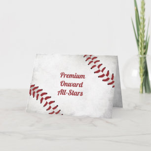 Aangepaste teamnaam Birthday Large Grunge Baseball Kaart