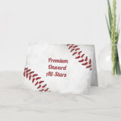 Aangepaste teamnaam Birthday Large Grunge Baseball Kaart (Voorkant)