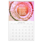 Aangepaste teamnaam gepersonaliseerde netbal kalender (Jan 2027)