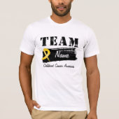Aangepaste teamnaam - Kinderkanker T-shirt (Voorkant)