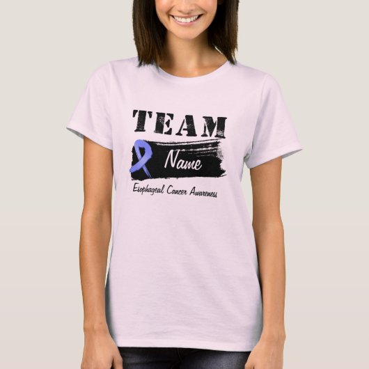 Aangepaste teamnaam - oesofageale kanker t-shirt (Voorkant)