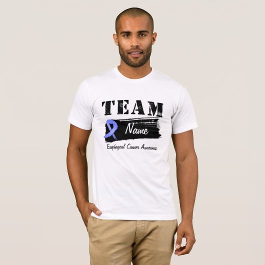 Aangepaste teamnaam - oesofageale kanker t-shirt (Voorkant volledig)