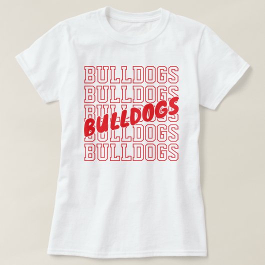 Aangepaste Teamnaam op Herhaling - T-shirt met Sch (Design voorkant)