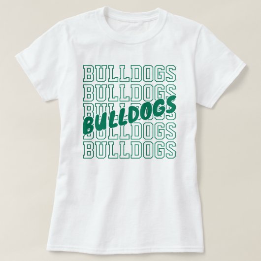 Aangepaste teamnaam op herhaling - T-shirt met sch (Design voorkant)