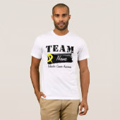 Aangepaste teamnaam - Testiculaire kanker T-shirt (Voorkant volledig)