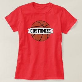 Aangepaste teamnaam voor dames in Basketball Playe T-shirt