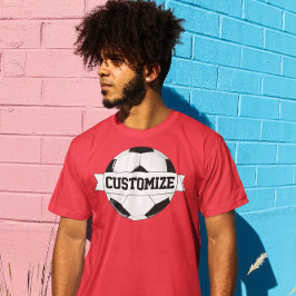 Aangepaste teamnaam voor voetzoekers/tekst op maat t-shirt