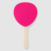 Aangepaste Teardrop Paddle Fan – Neon Roze & Paars Handwaaier (Achterkant)