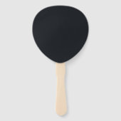 Aangepaste Teardrop Paddle Fan – Neon Roze & Zwart Handwaaier (Achterkant)