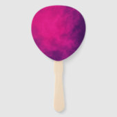 Aangepaste Teardrop Paddle Fan – Neon Roze & Zwart Handwaaier (Voorkant)