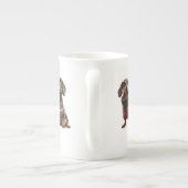 Aangepaste teckel Kerstmis Feestelijke Vakantie Gi Porselein Kop (Achterkant)