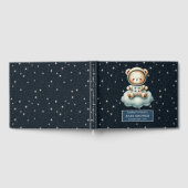 Aangepaste Teddy Bear Astronaut Baby shower gasten Gastenboek (Volledig)