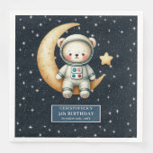 Aangepaste Teddy Bear Astronaut Napkins Baby showe Servet (Voorkant)