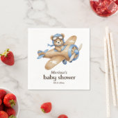 Aangepaste Teddy Bear Pilot Baby Boy Shower Servet (Insitu)