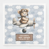 Aangepaste Teddy Bear Pilot Servetten Baby Boy Sho (Voorkant)