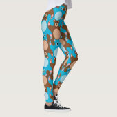 Aangepaste Teddy Bears blauwe tiener leggings (Rechts)