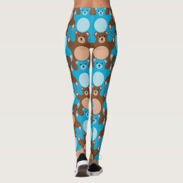 Aangepaste Teddy Bears blauwe tiener leggings