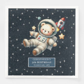 Aangepaste Teddybeer Astronaut Napkins Baby Verjaa Servet (Voorkant)