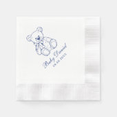 Aangepaste teddybeer babyshower servet (Voorkant)