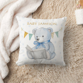 Aangepaste Teddybeer die een boek leest Kussen
