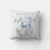 Aangepaste Teddybeer die een boek leest Kussen (Voorkant)