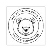 Aangepaste teddybeer Dit boek hoort bij de naam va Zelfinktende Stempel (Design)