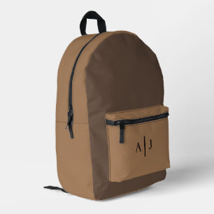 Aangepaste Teen Rugzak – Mocha Brown met Initialen