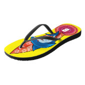 Aangepaste Teenslippers Shark surf hippy boho geel (Schuin)