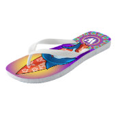 Aangepaste Teenslippers Shark surf hippy boho paar (Schuin)