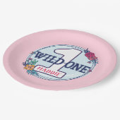 Aangepaste teepee Boho stam eerste geboorte Pape Papieren Bordje (Gekanteld)