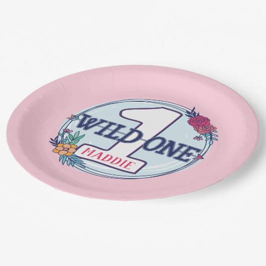 Aangepaste teepee Boho stam eerste geboorte Pape Papieren Bordje (Gekanteld)