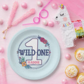 Aangepaste teepee Boho stam eerste verjaardag Papieren Bordje (Feest)