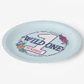 Aangepaste teepee Boho stam eerste verjaardag Papieren Bordje (Gekanteld)