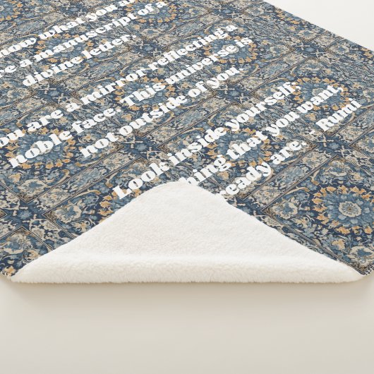 Aangepaste  Tegel Nowruz Iraans Nieuwjaar Gift Sherpa Deken (3/4)