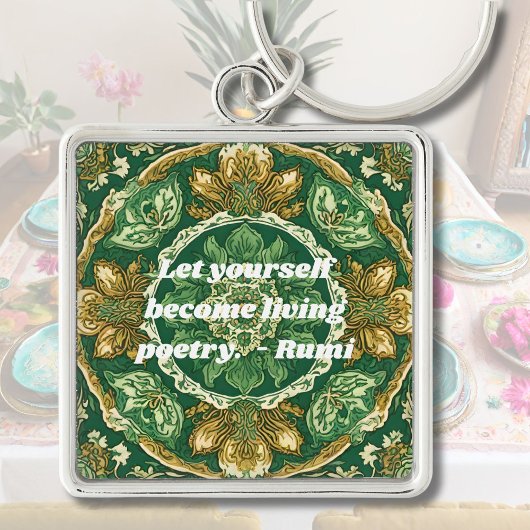 Aangepaste  Tegel Nowruz Perzisch Nieuwjaar Gift Sleutelhanger