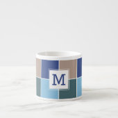 Aangepaste Tegels monogram espresso mok (Voorkant)