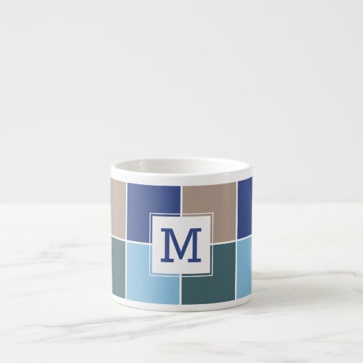 Aangepaste Tegels monogram espresso mok (Voorkant)
