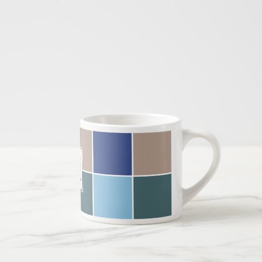 Aangepaste Tegels monogram espresso mok (Rechts)